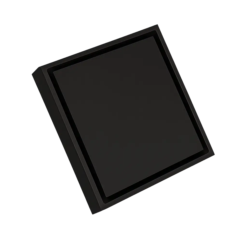 תעלה נסתרת לניקוז / ביקורת דגם "סקוואר" | 10/10 | פטנט חוסם ריחות וחרקים | שחור מט | מק"ט 104BL