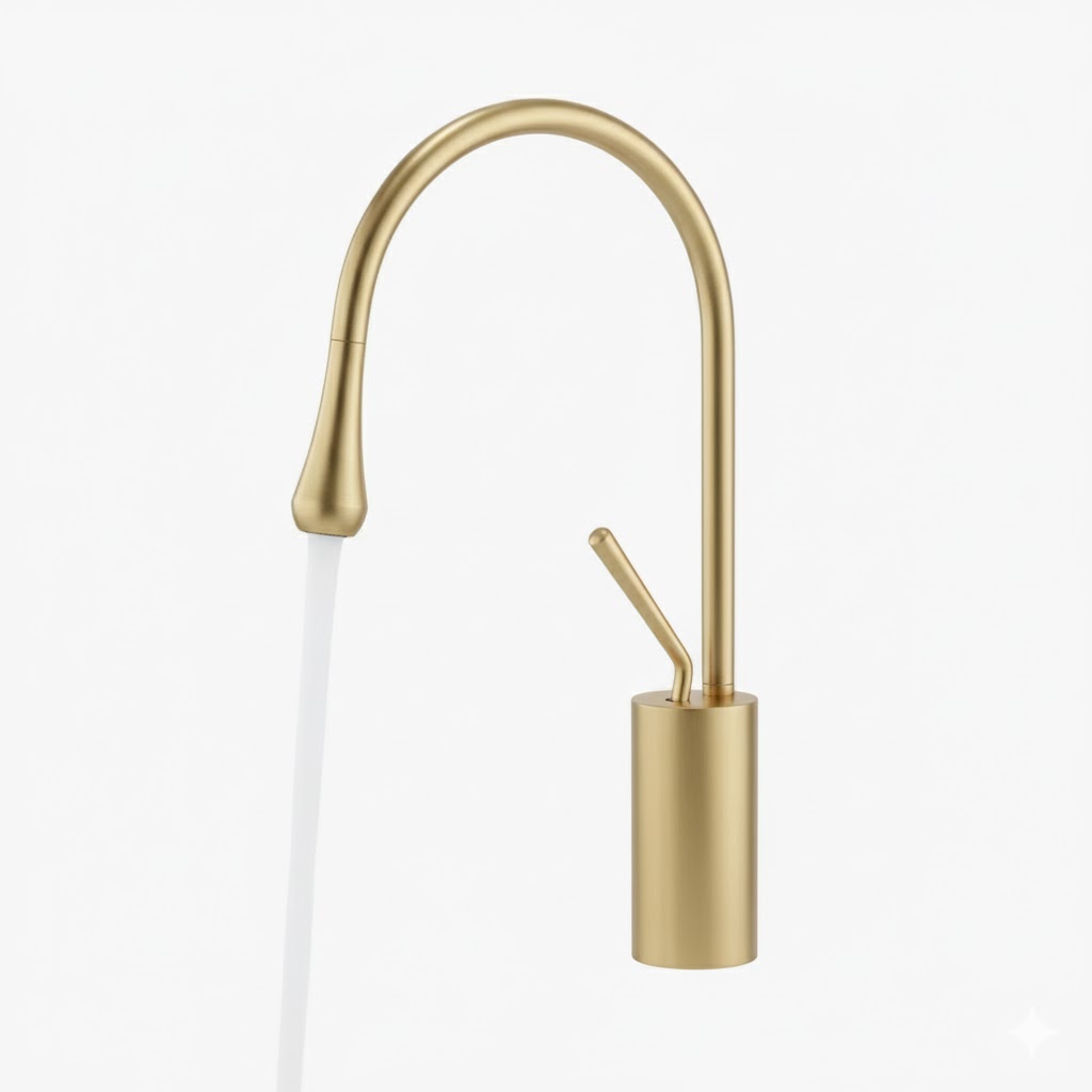 ברז לכיור מקלחת דגם "ירין" | זהב מוברש | מק"ט 112