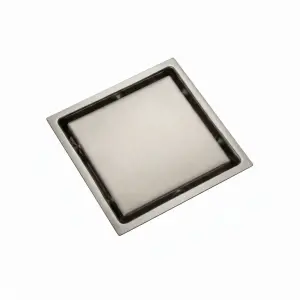 תעלה נסתרת לניקוז / ביקורת דגם "סקוואר" | 11/11 | פטנט חוסם ריחות וחרקים | ניקל מוברש | מקט 107BN