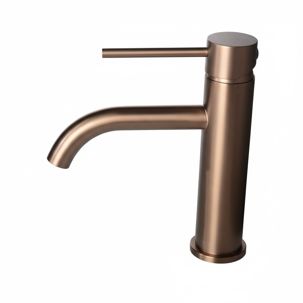 ברז לכיור מקלחת | חם קר | רוז גולד | מק"ט 485