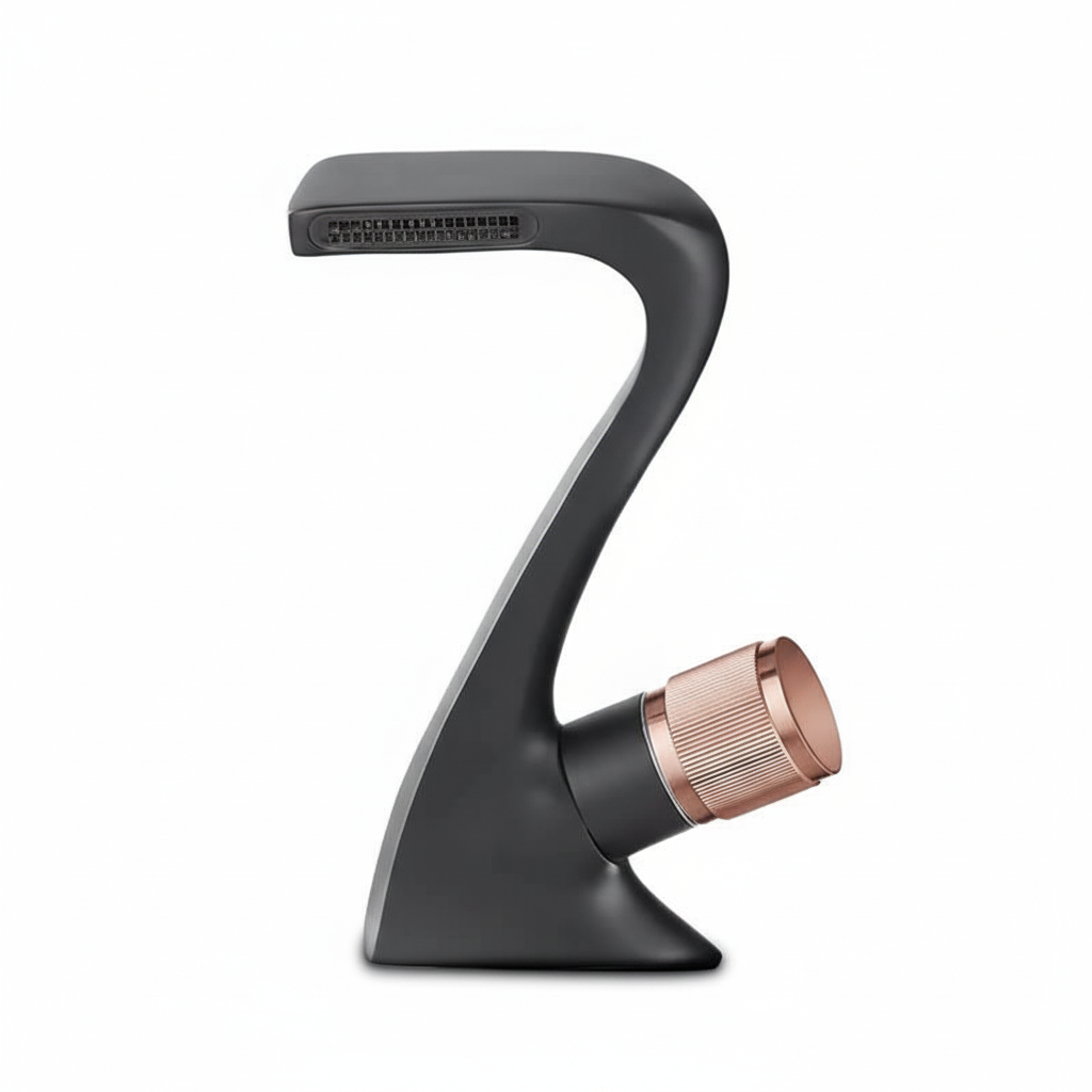 ברז מיקס לכיור מקלחת אופנתי יוקרה שחור מט משולב ברונזה מק"ט 530