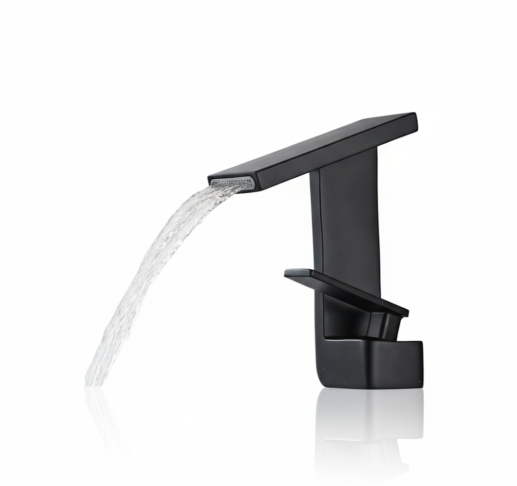 ברז לכיור מקלחת אופנתי מפואר שחור מט מק"ט 611