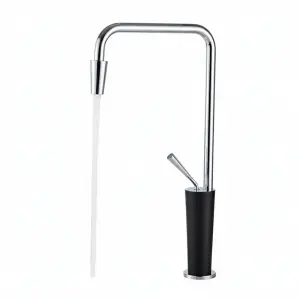 ברז לכיור מונח | שחור משולב כרום | מק"ט 624