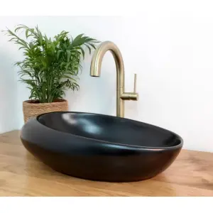 ⁦כיור מונח | שחור מט | מידות 13.5*32*49 | מק"ט 637⁩ – תמונה ⁦3⁩