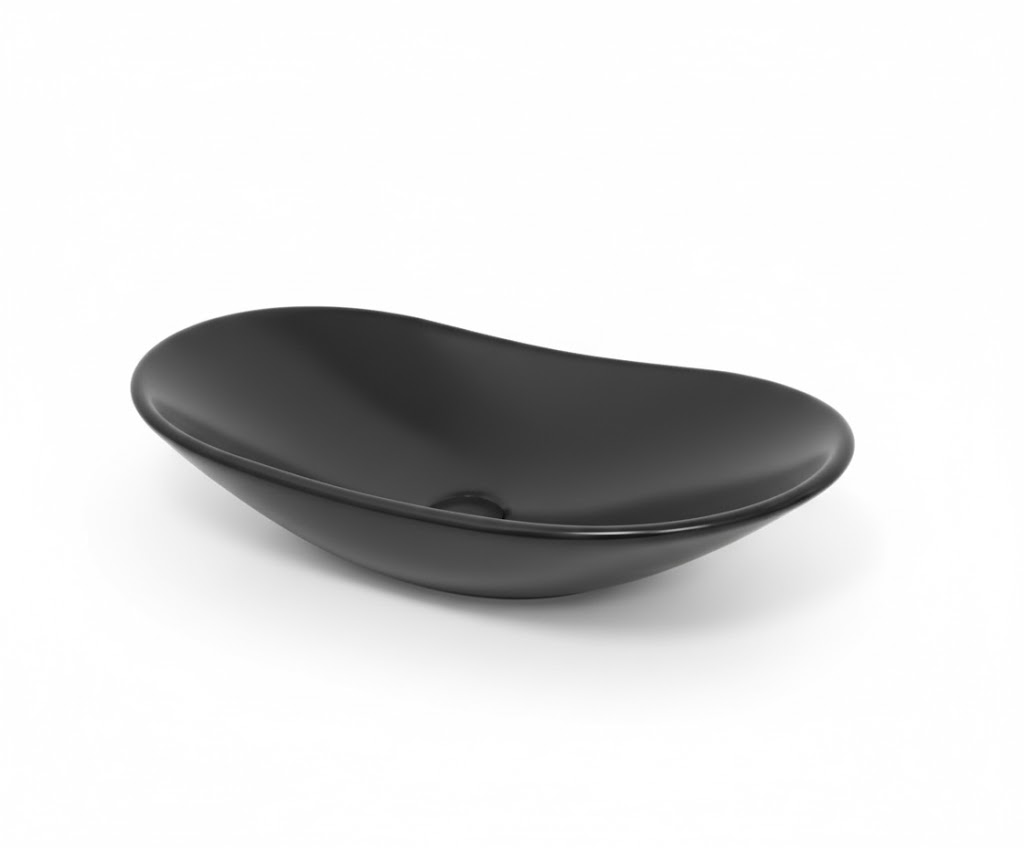 כיור חרס בגימור שחור | 16*38*65 | מק"ט 557811MB