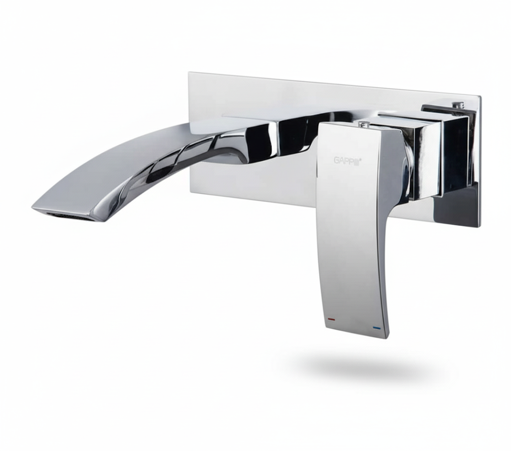 ברז אינטרפוץ לכיור אופנתי איכותי מעוצב יוקרה כרום מק"ט 673