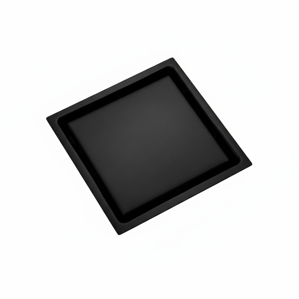 תעלה נסתרת לניקוז / ביקורת דגם "סקוואר" | 15/15 | פטנט חוסם ריחות וחרקים| שחור מט | מק"ט 111BL