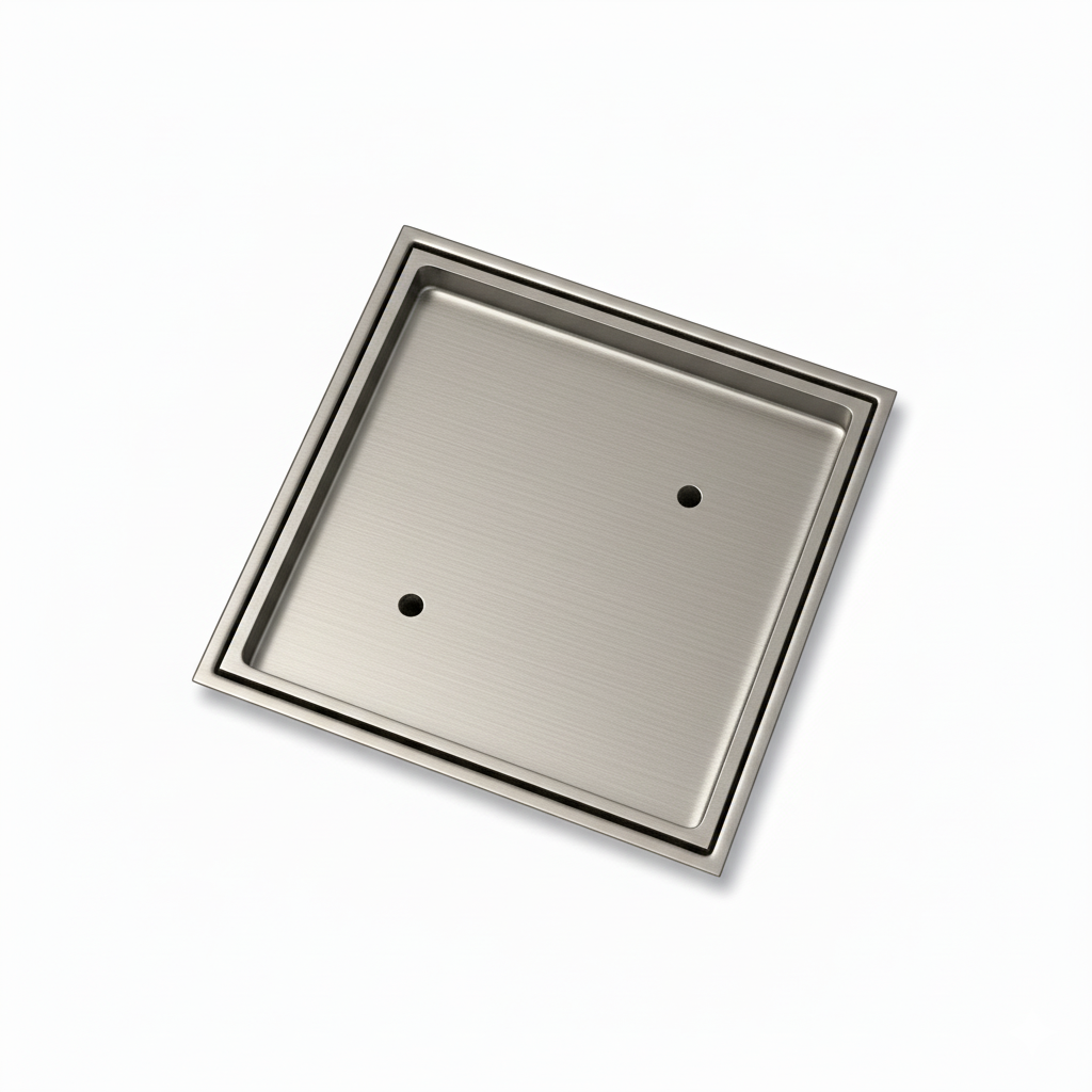 תעלת ניקוז נסתרת (אריח) | 11.5/11.5 | ניקל מוברש | מק"ט 108BN