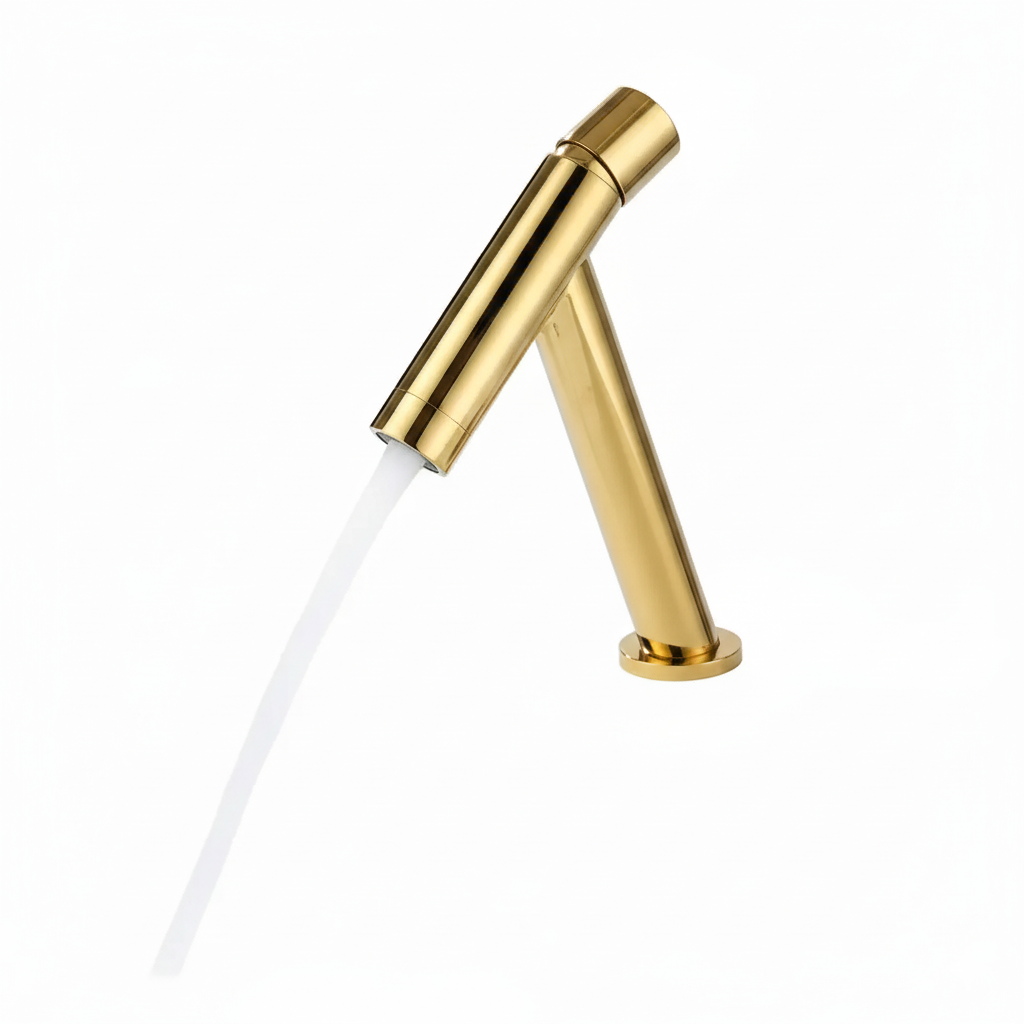 ברז מעצבים אופנתי אלגנטי לכיור מקלחת חם קר | זהב | מק"ט 453