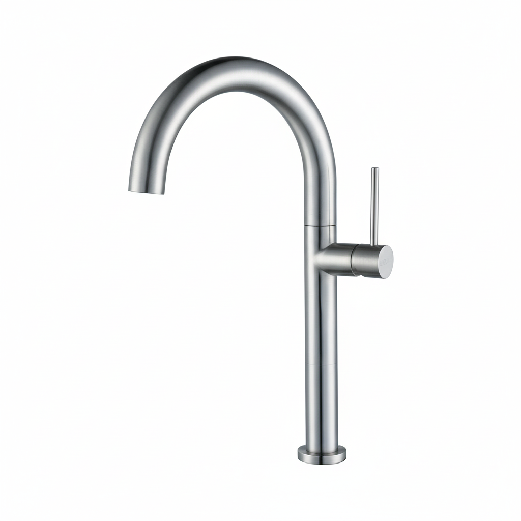 ברז לכיור מונח | 10 שנות אחריות | ניקל מוברש | מק"ט 767/3