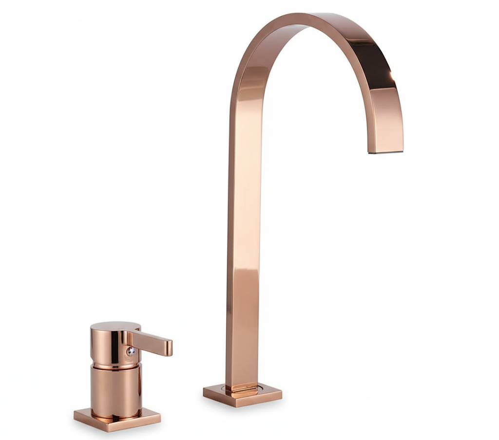 ברז לכיור מקלחת | מתאים לכיור מונח או אינטגרלי | רוז גולד | מק"ט 440/1