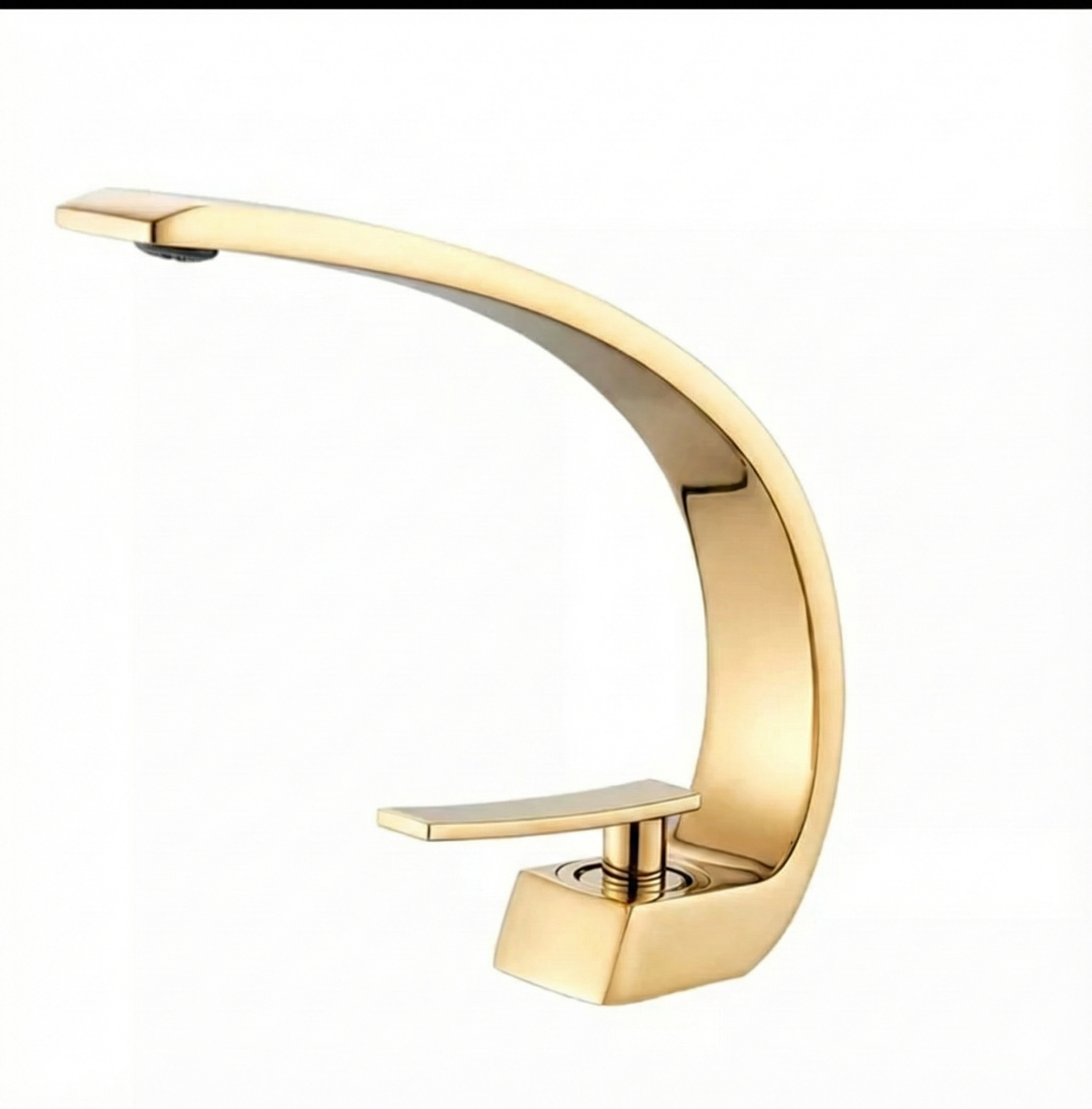 ברז לכיור מקלחת אופנתי מעוצב חם קר זהב מוברש מק"ט 805