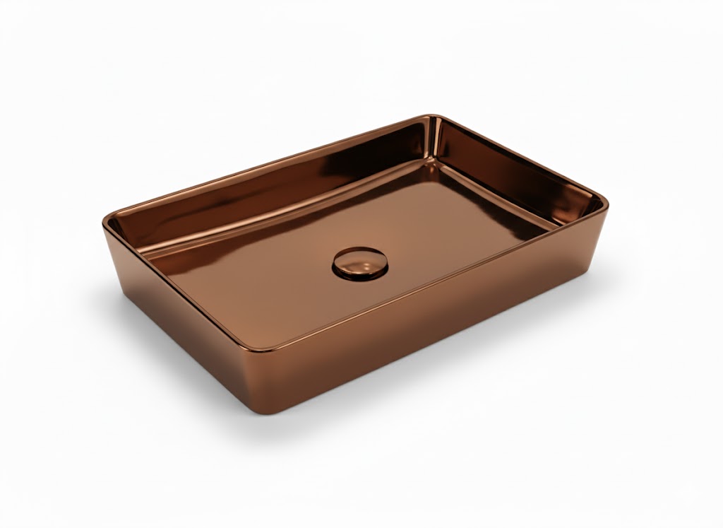 כיור מונח | רוז גולד | 11.5*34*60 | מק"ט 911