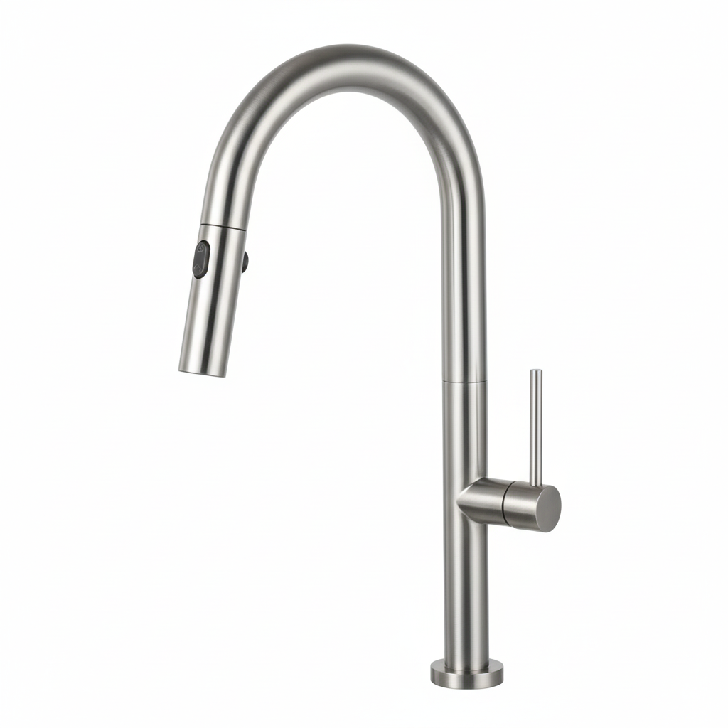 ברז אופנתי נשלף למטבח | שני מצבי זרימה | 10 שנות אחריות | כרום | מק"ט 641