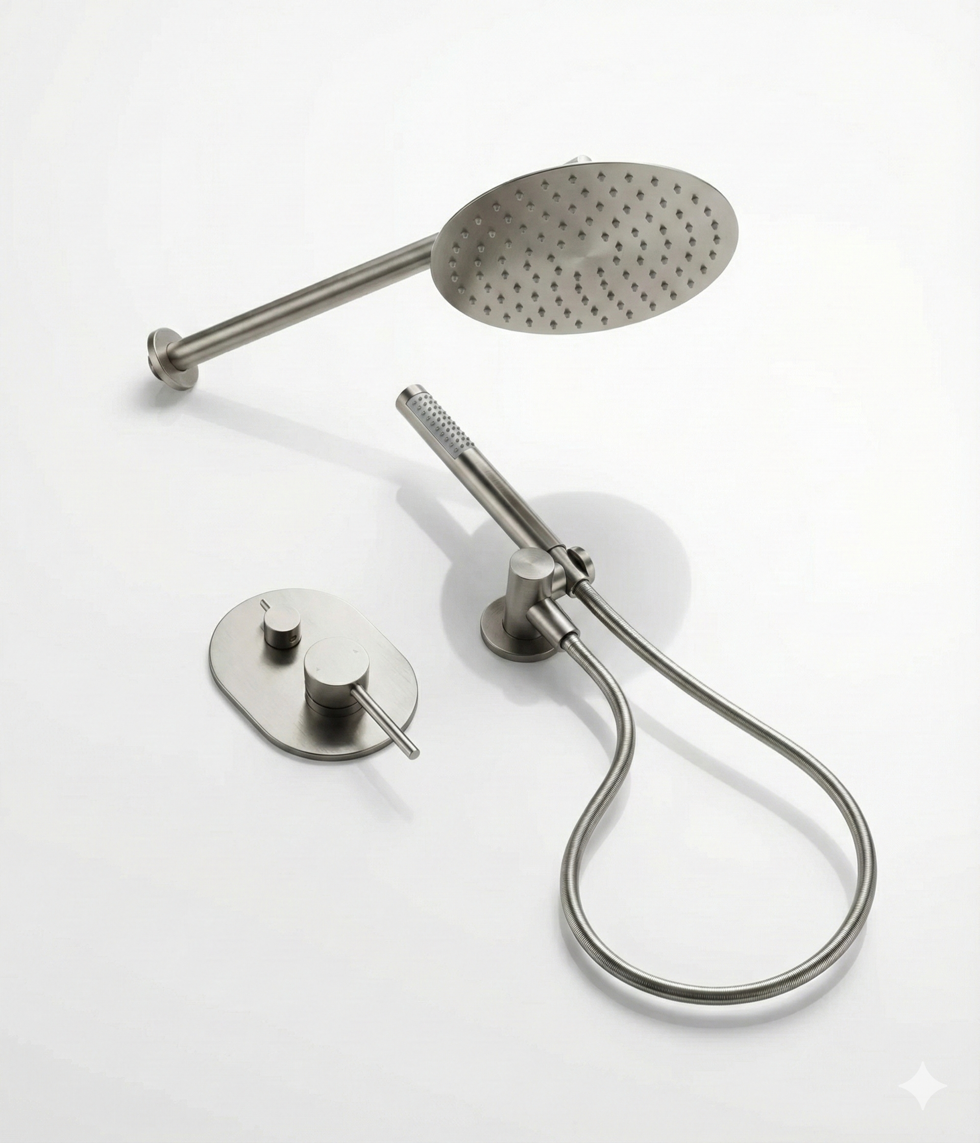 סט אינטרפוץ 4 דרך | דגם "רפאל" | ניקל מוברש | מק"ט 789/3