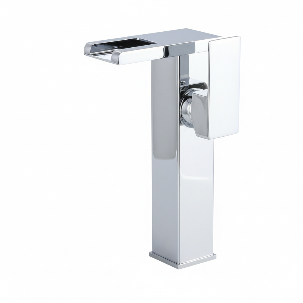 ברז מפל גבוה לכיור מקלחת מונח | חם קר | כרום | מק"ט 858