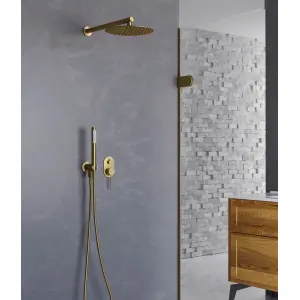 ⁦סט אינטרפוץ 4 דרך | דגם "רפאל" | זהב מוברש | מק"ט 789/2⁩ – תמונה ⁦2⁩