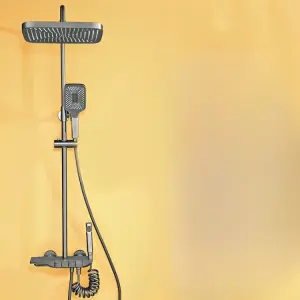 ⁦חדש* ברז סוללה לאמבטיה "פסנתר" + מוט פינוק | אפור גרפיט | מק"ט 055/6⁩ – תמונה ⁦11⁩