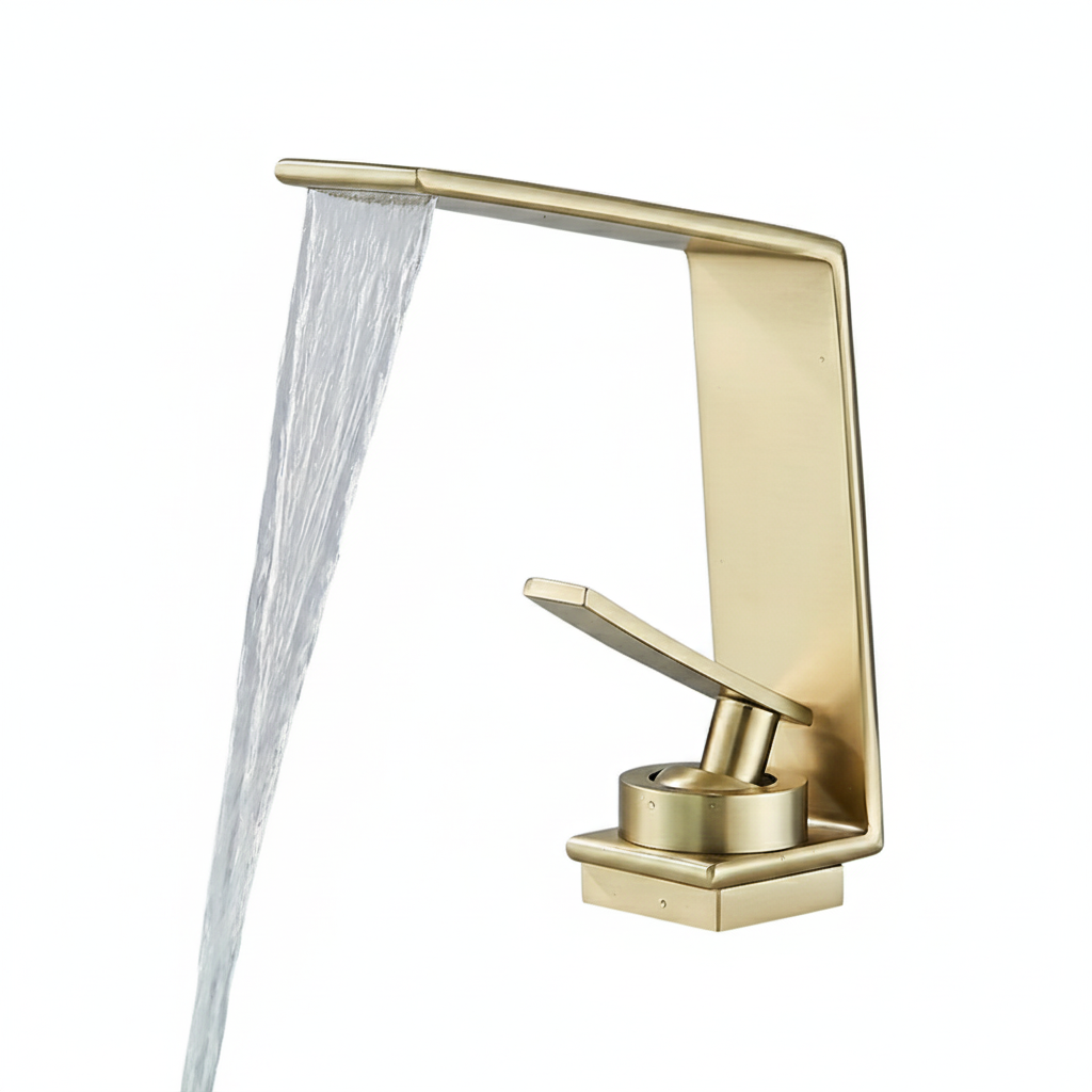 ברז לכיור מקלחת | דגם "זאוס" | זהב מוברש | מק"ט 788/2