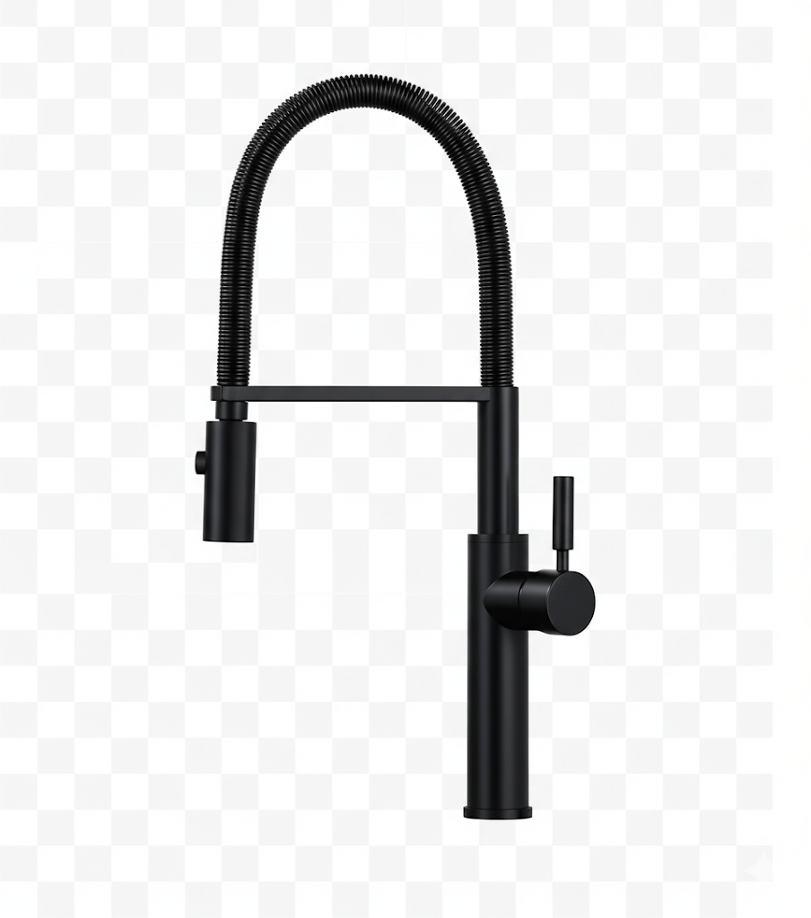 ברז נשלף למטבח | דגם "סאלין" | 7 שנות אחריות | שחור מט | מק"ט 442/1