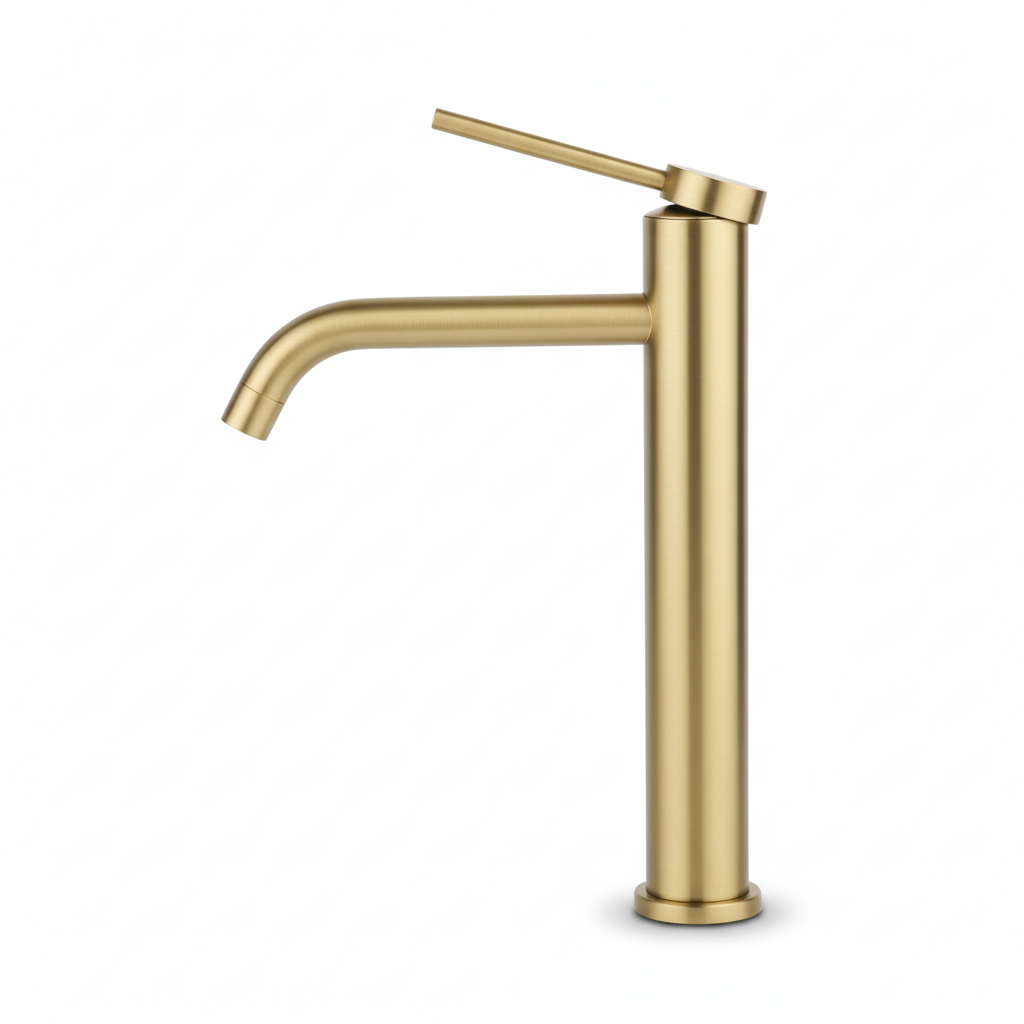 ברז לכיור מונח | חמים קרים | זהב מוברש | מק"ט 450/2