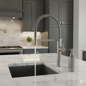 ⁦ברז סליל למטבח | דגם "דיימונד" | אפור גרפיט | מק"ט 087/6⁩ – תמונה ⁦2⁩