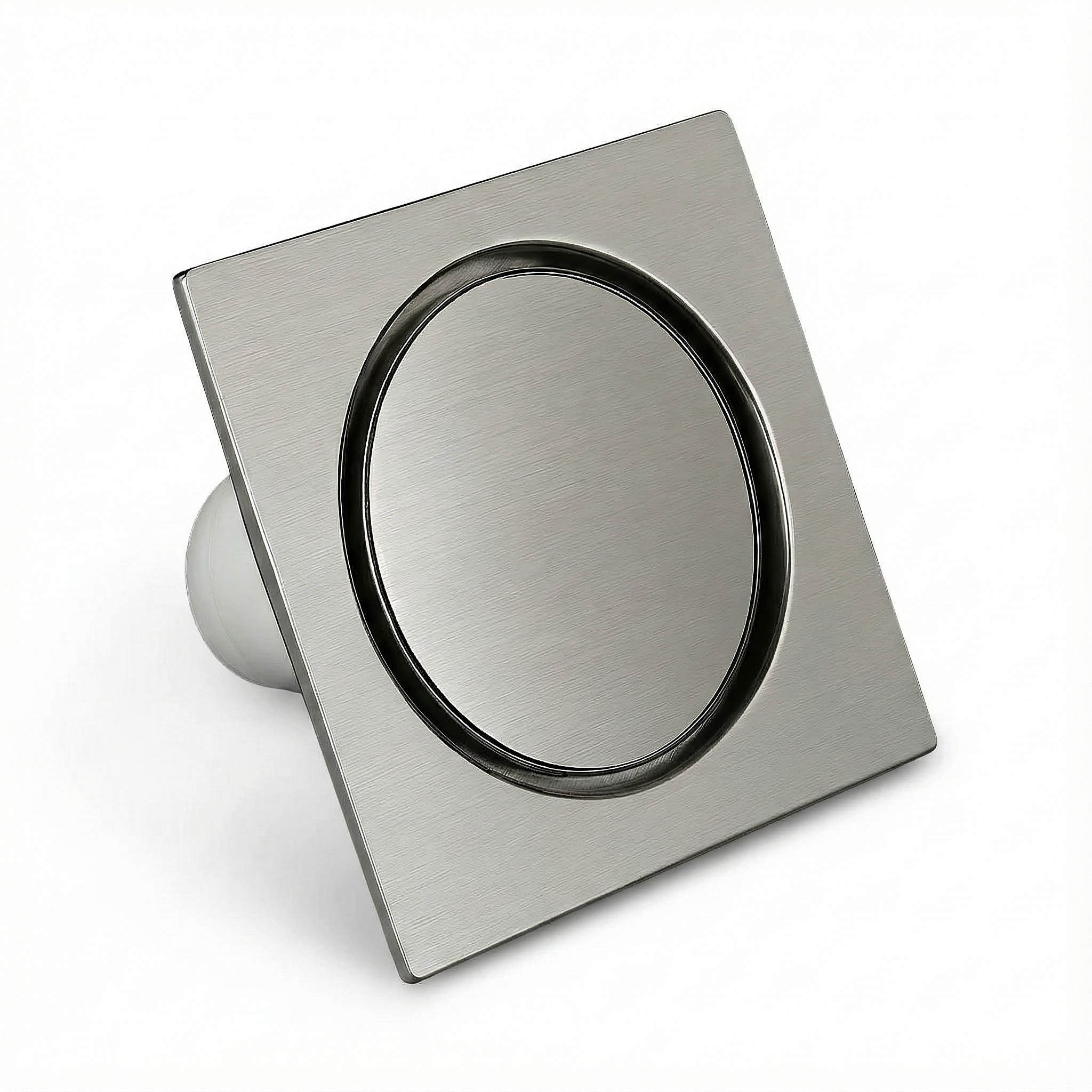 ניקוז / מכסה לק' ביקורת דגם "קופר" | 10/10 | פטנט חוסם ריחות וחרקים | ניקל מוברש | מק"ט 301BN