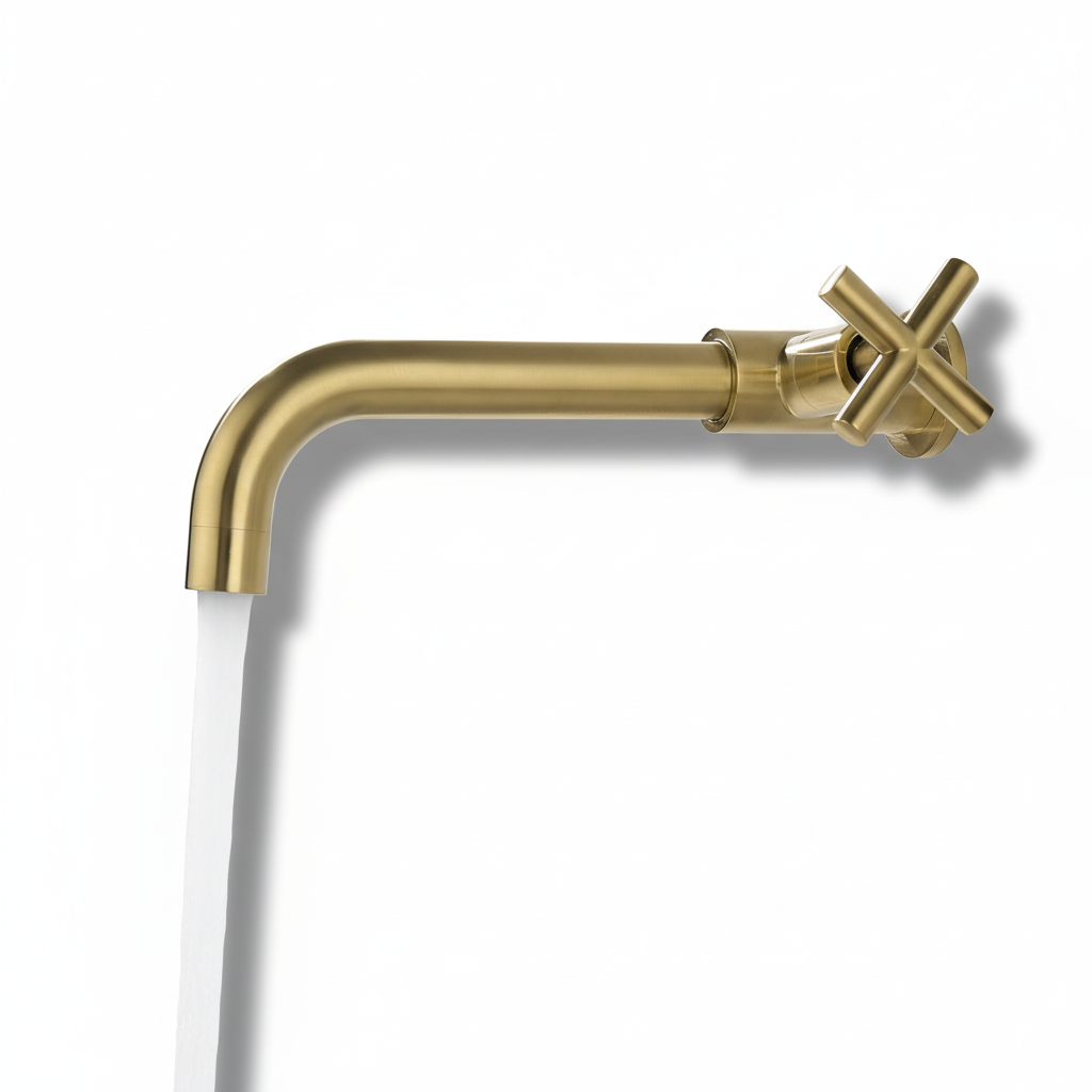 ברז מים קרים מהקיר | זהב מוברש | מק"ט 938/2