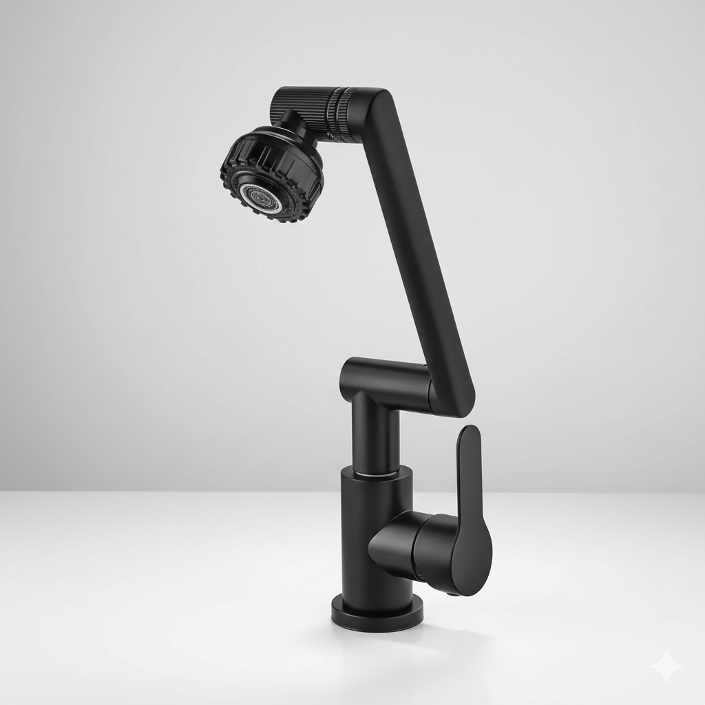 ברז מתכוונן לכיור מקלחת | שחור מט | מק"ט 265