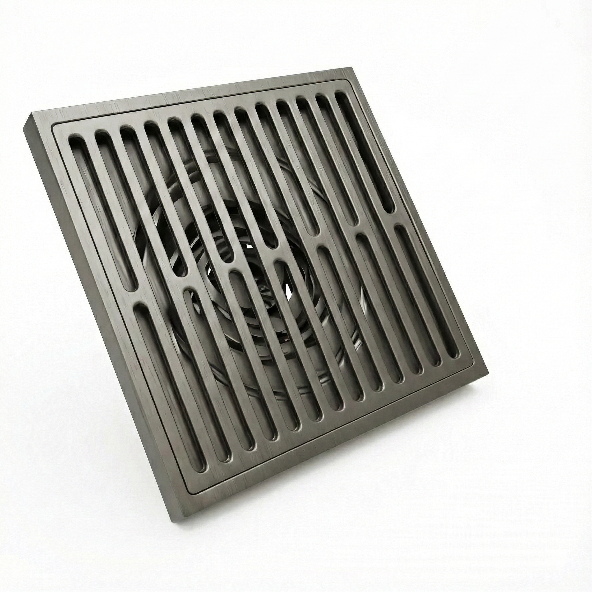 ניקוז מרובע דגם "אנג'ל" | 10/10 | פטנט חוסם ריחות וחרקים | אפור גרפיט | מק"ט 124GR