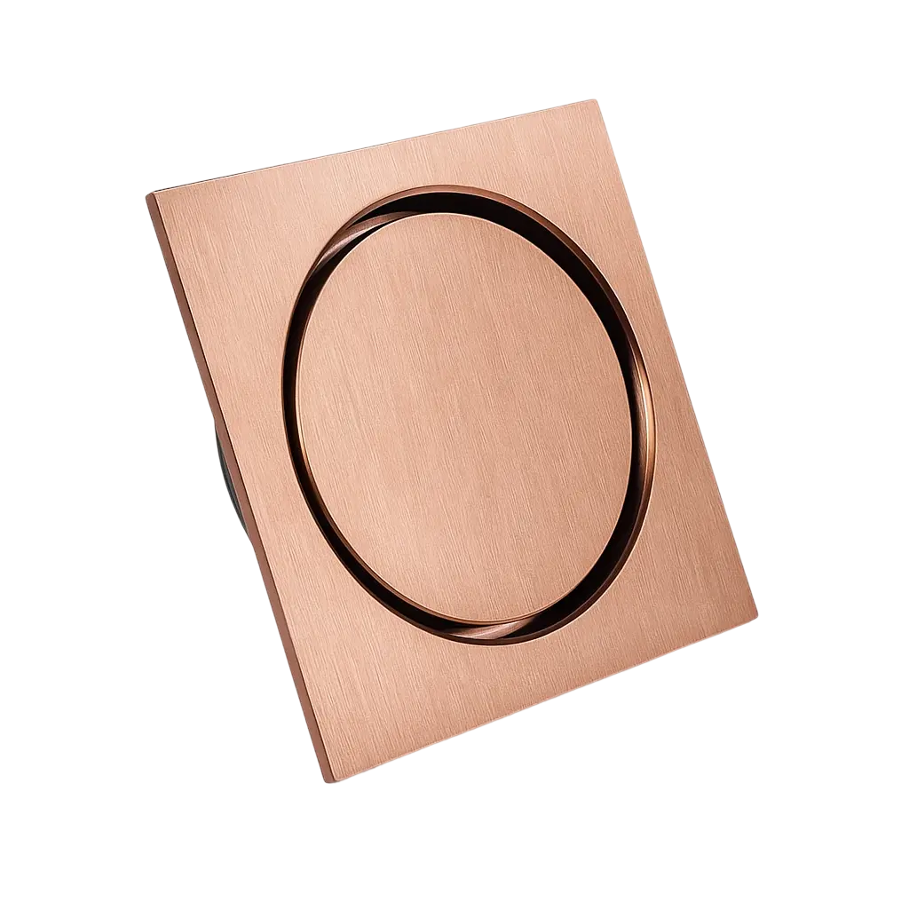 ניקוז / מכסה לק' ביקורת דגם "קופר" | 10/10 | פטנט חוסם ריחות וחרקים | רוז גולג מוברש | מק"ט 301RZ