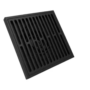 ניקוז מרובע דגם "אנג'ל" | 10/10 | פטנט חוסם ריחות וחרקים | שחור מט | מק"ט 124BL