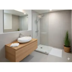 ⁦כיור רחצה מונח לבן 59/40/15 ס״מ גזר | מק"ט 550201MW⁩ – תמונה ⁦2⁩