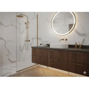 ⁦כיור רחצה מונח לבן 55/34.5 ס״מ קרן | מק"ט 6012⁩ – תמונה ⁦2⁩