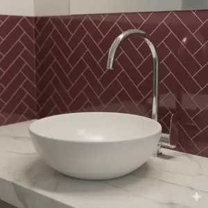 ⁦ברז לכיור מונח למקלחת פייה ארוכה | חם קר | כרום | מק"ט 213⁩ – תמונה ⁦2⁩