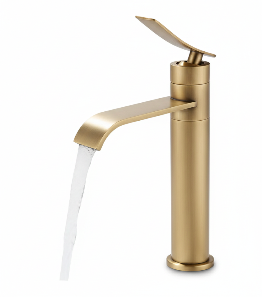 ברז מפל בסגנון ענתיק לכיור מונח | זהב מוברש ענתיק | מק"ט 1316/2