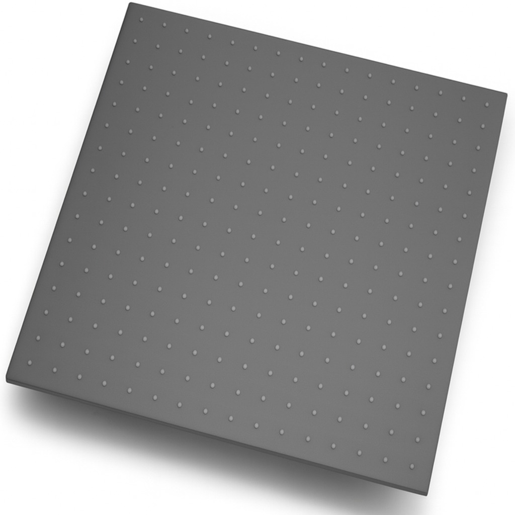 ראש גשם מרובע 50/50 *ענק* + פיטמות נגד אבנית | אפור גרפיט | מק"ט 500GR