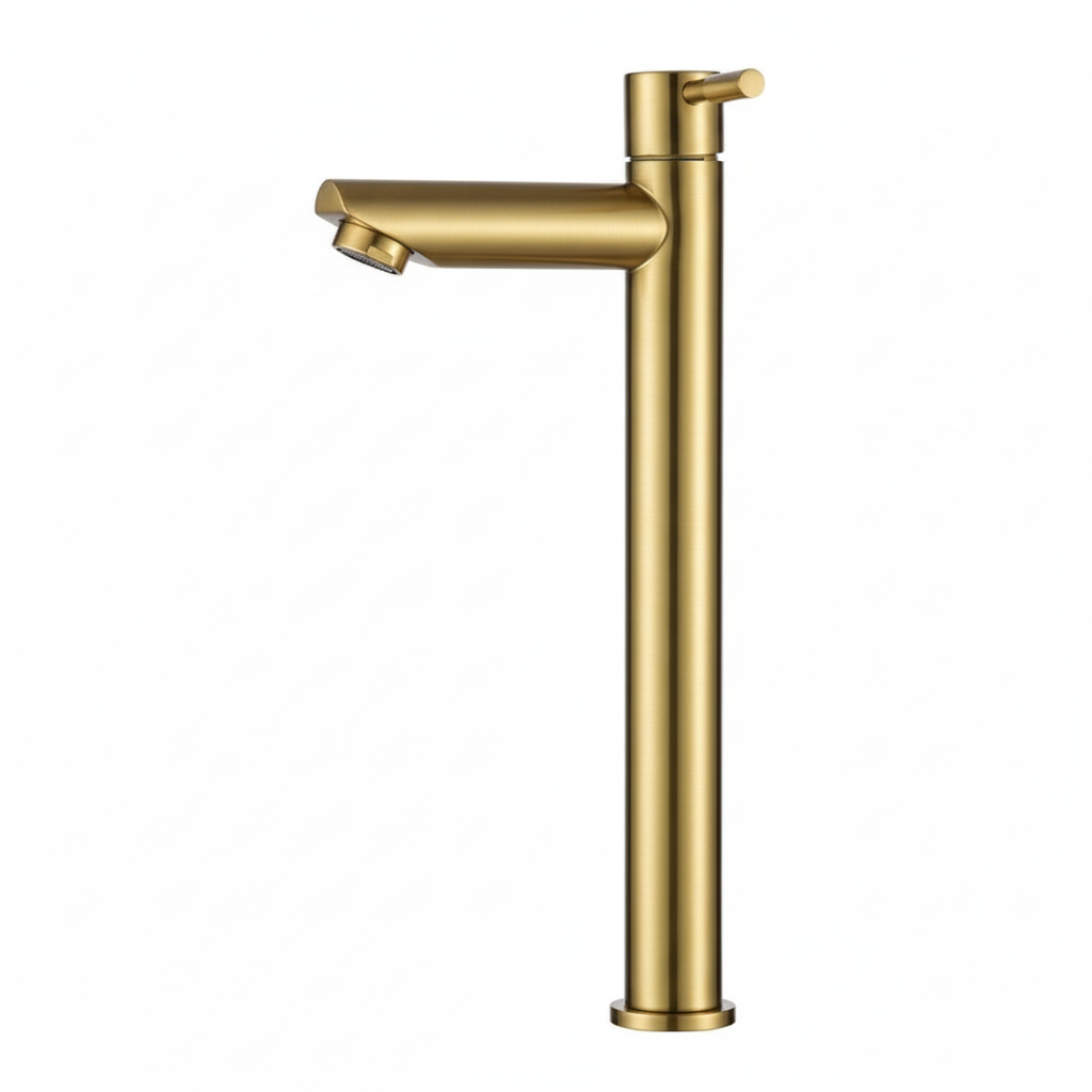 ברז קרים בלבד לכיור מונח | זהב מוברש | מק"ט 325/2