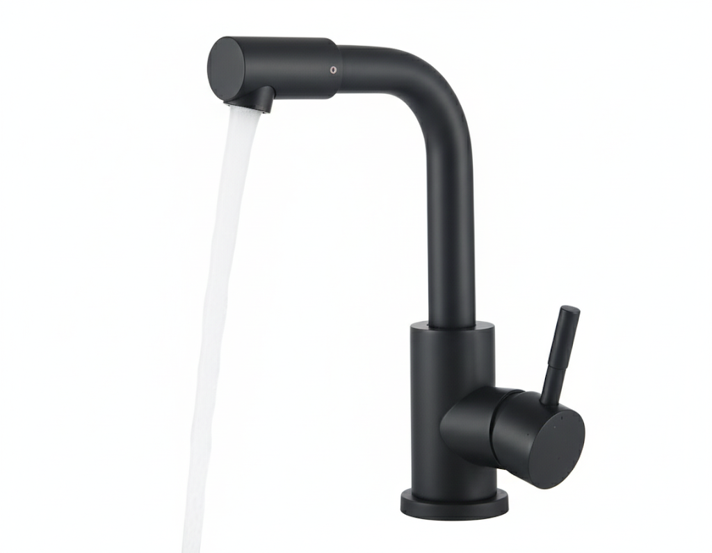 ברז מתכוונן לכיור מקלחת אינטגרלי | שחור מט | מק"ט 349/1