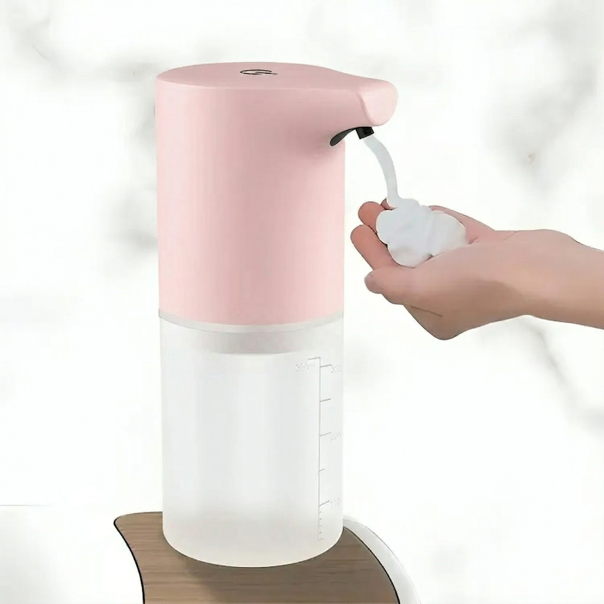דיספנסר קצף אלקטרוני נטען | 350 מ"ל | ורוד משולב עם לבן | מק"ט 573/3