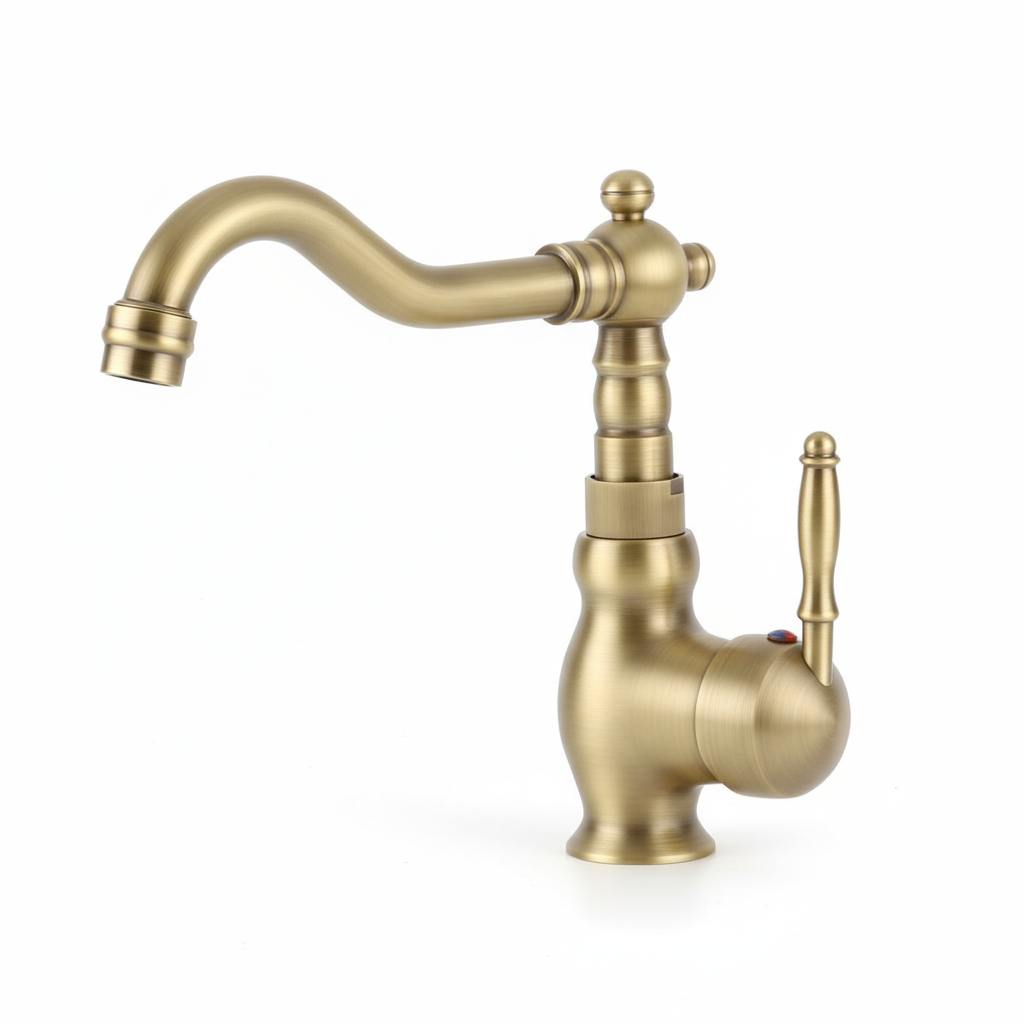 ברז לכיור מקלחת חם קר סגנון ענתיק איכותי | זהב ענתיק | מק"ט 661/1