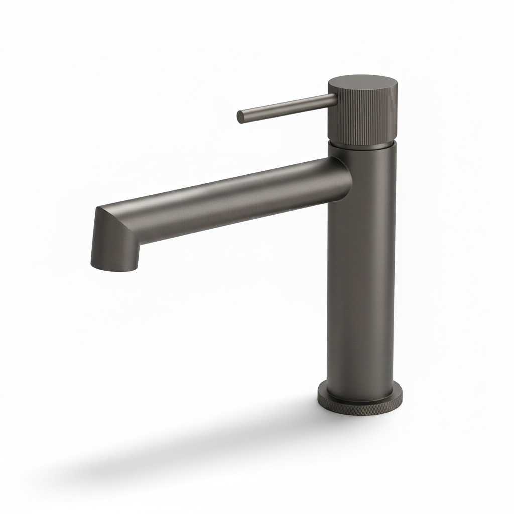 ברז לכיור אינטגרלי אופנתי ואיכותי יבוא חמת | אפור גרפיט | מק"ט 217/6