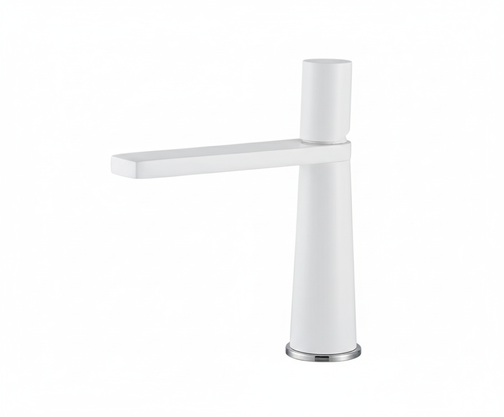 ברז לכיור מקלחת אינטגרלי | דגם "ראדו" | לבן | מק"ט 527/5