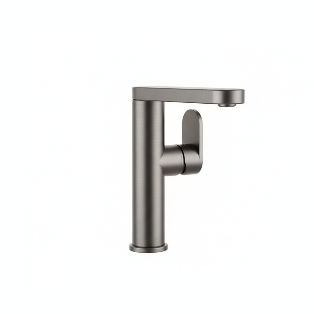 ברז מעוצב אופנתי לכיור מקלחת אינטגרלי חם קר | אפור גרפיט | מק"ט 582/6