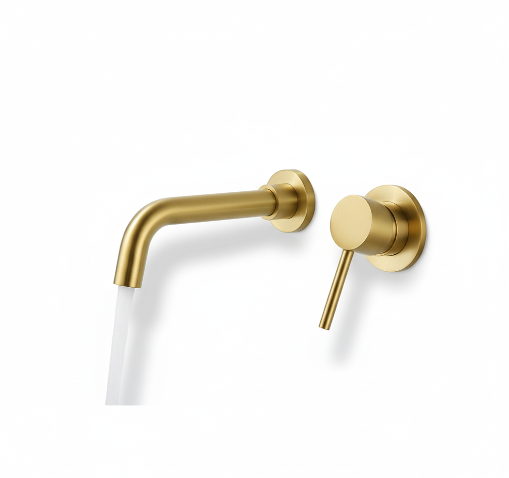 ברז אינטרפוץ לכיור מקלחת | זהב מוברש | מק"ט 174/2