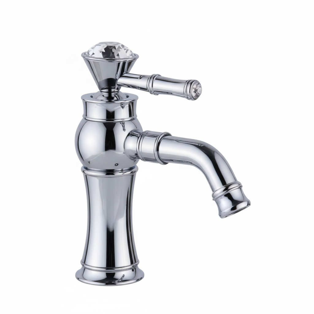 ברז לכיור אינטגרלי בסגנון עתיק איכותי מעוצב | כרום | מק"ט 1420/3