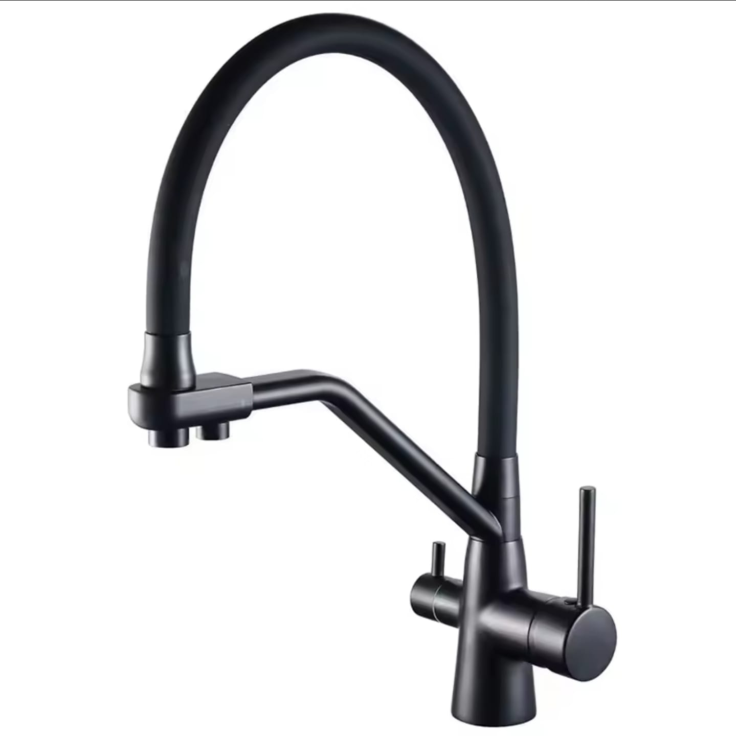 ברז נשלף למטבח | חיבור אקסטרה למערכת סינון מים  | שחור מט | מק"ט - 032/1