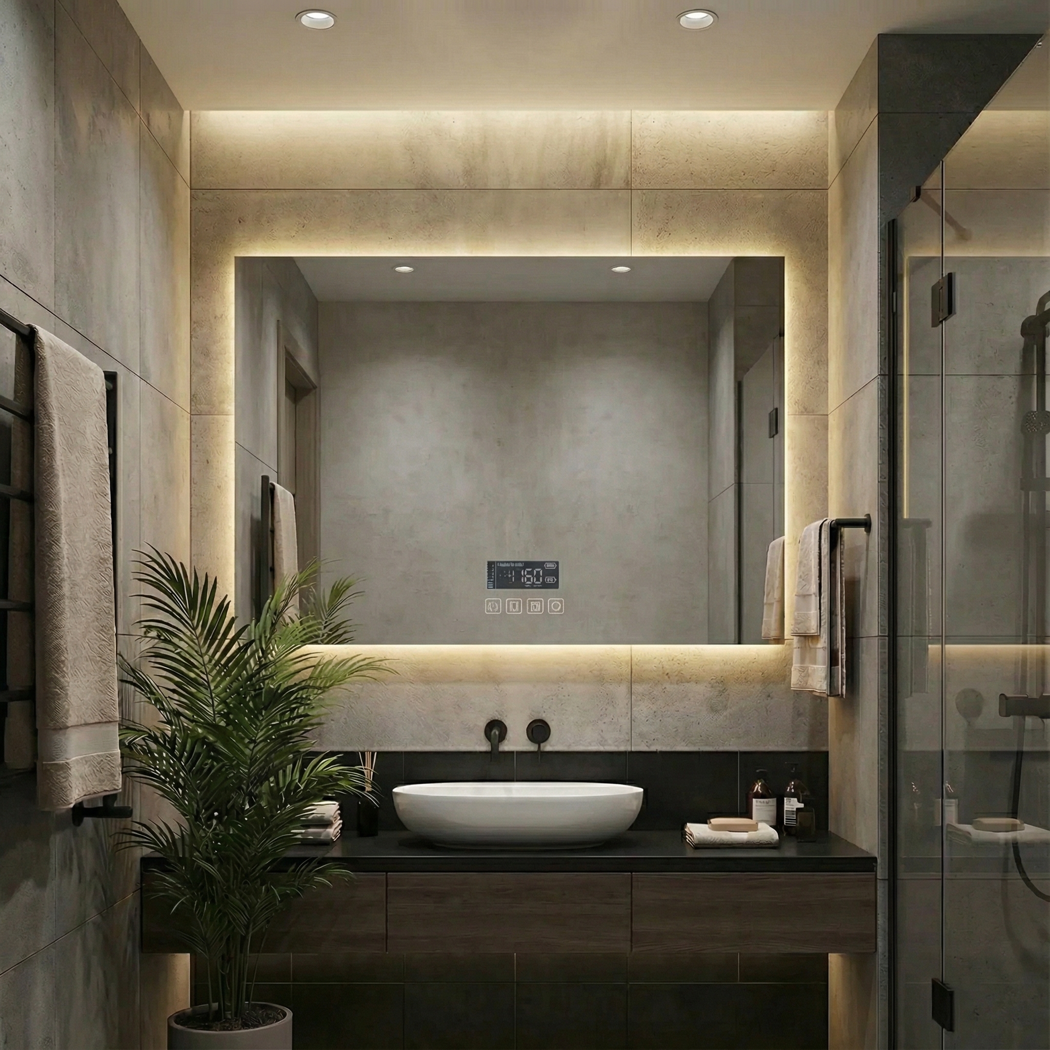 מראת לד צפה | 60*80 | מפשיר אדים + חיבור בלוטוס | מק"ט 8060