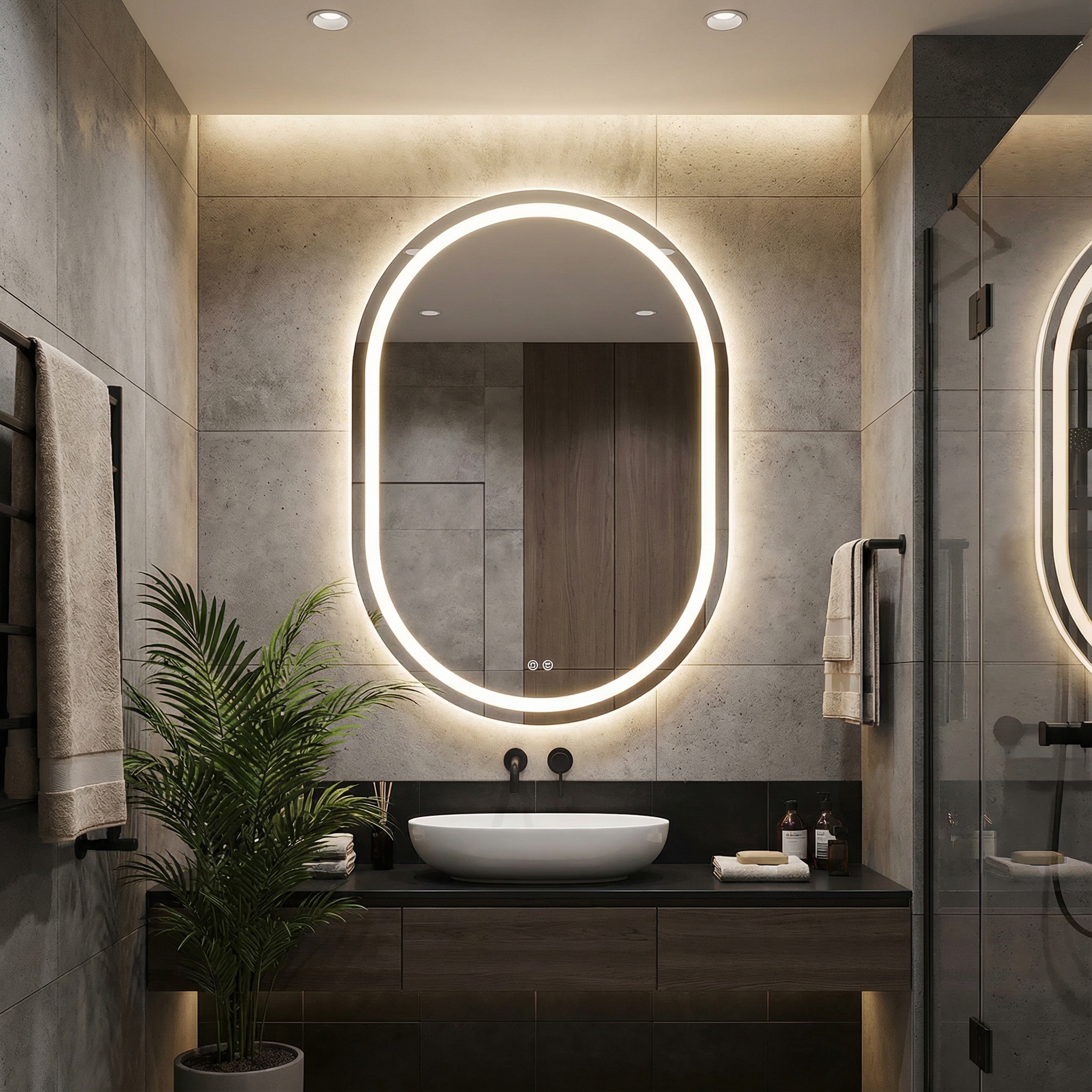 מראה לד צפה אובלית | 80*60 | מק"ט 10366/23