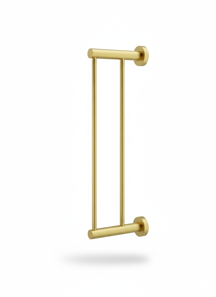 מתלה למגבות 2 מסילות  | 40 ס''מ | זהב מוברש | מק"ט 0224/2